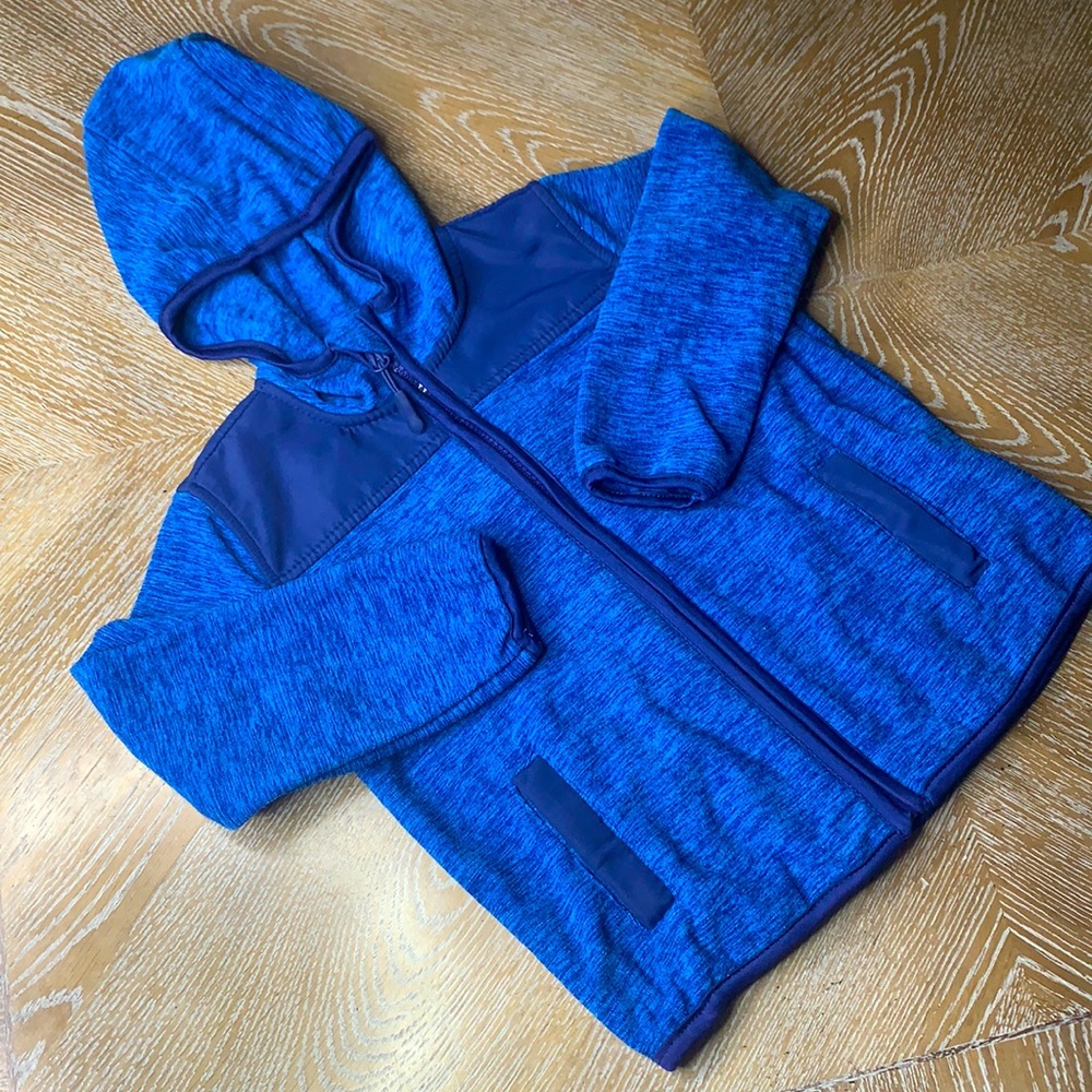 MINUS ZERO Blue Hooded Zippered Toddler Jacket 3T